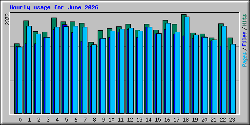 Hourly usage for June 2026